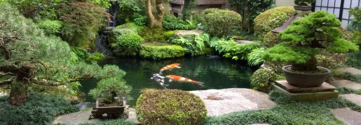 Japanischer Garten mit Teich